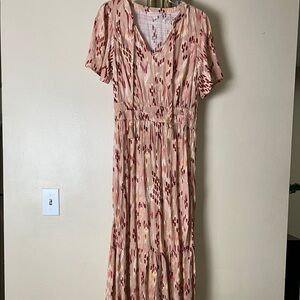 Knox Rose Pink Tiered Maxi Sundress